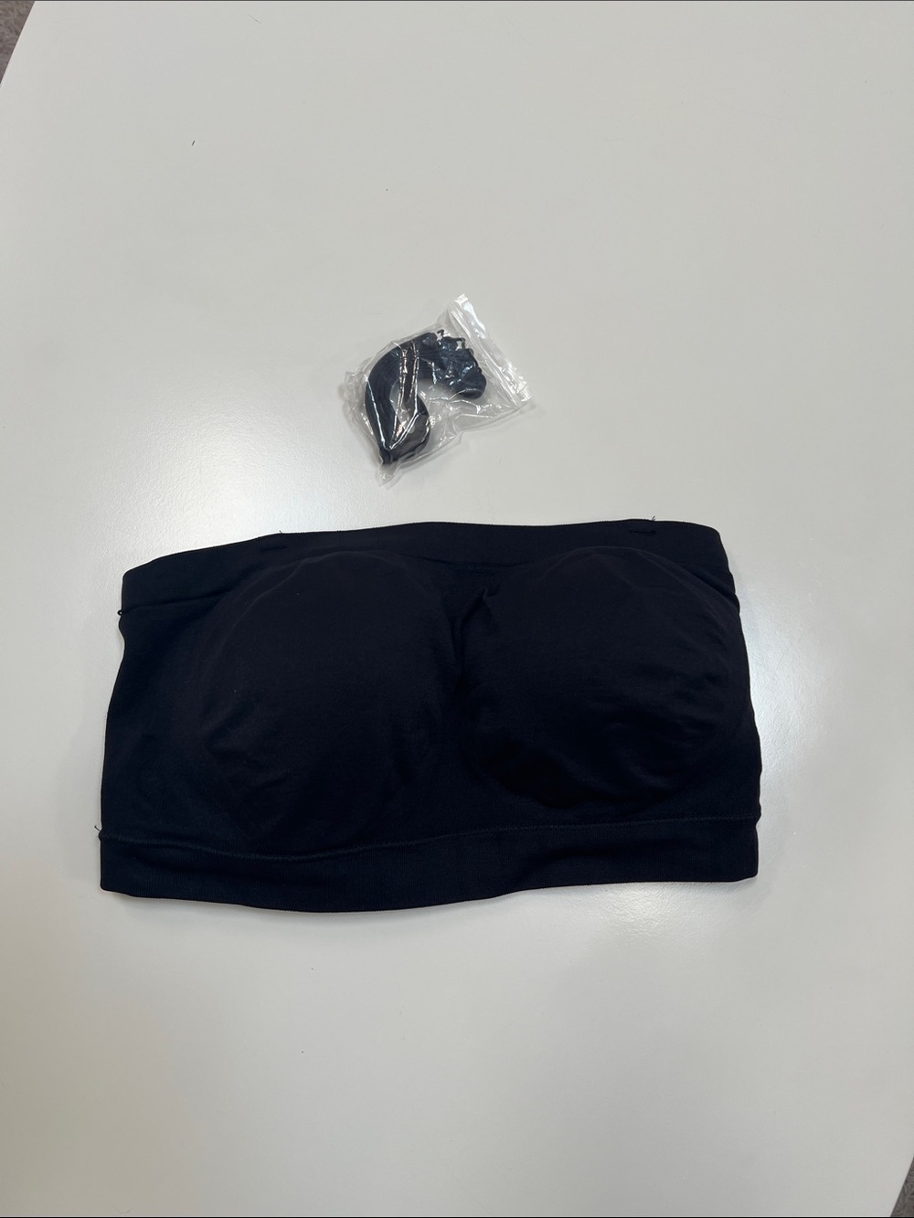 Truekind Everyday Strapless Bandeau Bra - Black Size Large With Straps